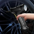 thumbnail image 1 of Inflador de neumáticos portátil de 150 PSI, compresor de aire, bomba de aire para neumáticos de coche, bomba de aire de 12 V con manómetro digital y luz LED de emergencia., 1 of 7