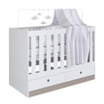 thumbnail image 2 of Cuna 3 En 1 Con Cajones Blanca Moderna Nordica Kingshouse, 2 of 10