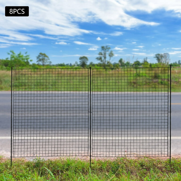 No Dig Powder Coated Steel Decorative Metal Fence Panel Shelly Lighting