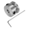 thumbnail image 3 of Single Groove Pulley 4mm Fixed Bore 16mm Outer Diameter Aluminum Alloy for Drilling Machine 4mm PU Round Belt, 3 of 5