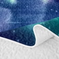 thumbnail image 5 of Castle Fairy Wildlife Aurora Polar Bear Twin Quilt Set for Teens,Icy Lake Snow Mountain Twin Coverlet Set,Mint Purple White, 5 of 7