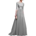 thumbnail image 1 of Vestido de Noche Amazon Gasa Vestido de Noche Vestido Largo Tallas Grandes Mujer s (Gris S) FLhrweasw Para estrenar, 1 of 1