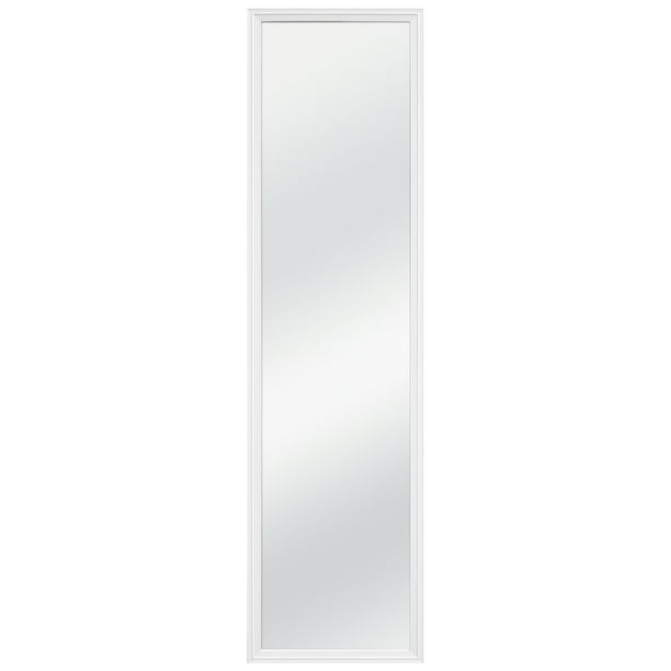White Rectangle Door Mirror, Beveled Door Mirror 16 X 60