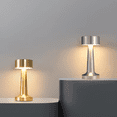 thumbnail image 3 of Minimalist Dumbbells LED Cordless Table Lamp, Rechargeable Desk lamp, 3 Level Brightness Night Light, Metal housing(silvery), 3 of 4