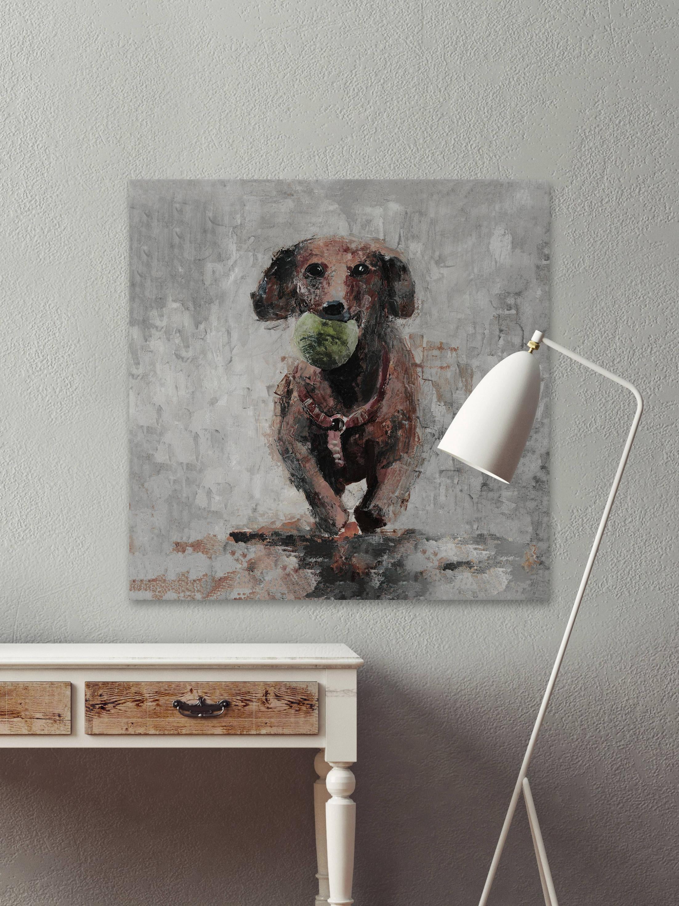 Marmont Hill Throw the Ball Canvas Wall Art
