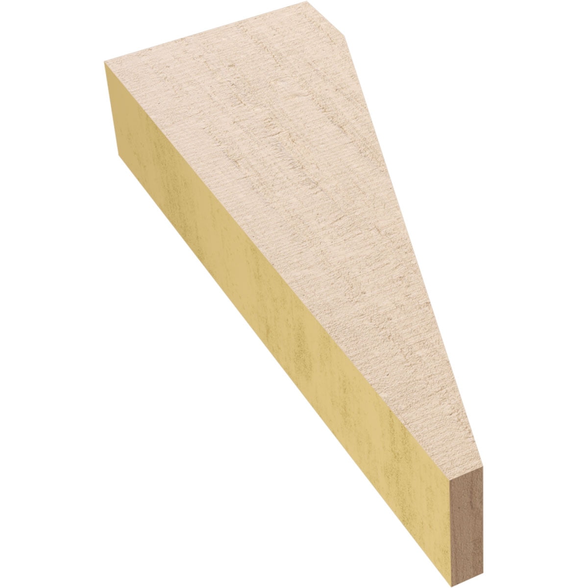 2"W x 4"D x 12"H Thin Concord Rough Cedar Woodgrain TimberThane Corbel, Primed Tan