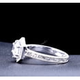 thumbnail image 3 of Vintage Round Diamond Engagement Riong, Hexagon Halo Diamond Wedding Ring, Antique Engraved Shank Ring, 2.2 Ct Simulated Diamond, 925 Sterling Silver, Proposal Ring For Her, 3 of 5