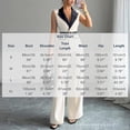 thumbnail image 4 of MLCDZ Two Piece Dressy Sets for Women Collar Sleeveless Top and Wide Leg Loose Straight Pants with Pockets Suits Set Office Work Business Casual Outfits, 4 of 7