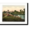 thumbnail image 2 of Historic Framed Print, Cathedral from Wye Meadows Hereford England, 17-7/8" x 21-7/8", 2 of 9