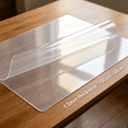thumbnail image 2 of Clear PVC Desk Mat, 39.4" x 19.7" Large Transparent Table Protector – Non-Slip, Waterproof, Wipeable Desktop Pad for Home Office, Computer, Writing, and Dining Table, 2 of 5