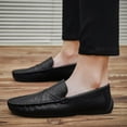 thumbnail image 5 of Men's Casual Loafers Slip On Leather Shoes Lightweight Driving Shoes Male Moccasins Classic Penny Loafer Flats Boat Shoes, 5 of 10