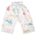 thumbnail image 1 of Pantalones de pañal impermeables para bebés y niños con patrón de conejito de dibujos animados, pantalones suaves para entrenamiento para ir al baño para niños y niñas, para usar de día y de noche M, 1 of 8