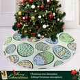 thumbnail image 6 of FMSHPON Easter Beautiful Easter Colorful Eggs Xmas Christmas Tree Skirt Stand Mat for Holiday Party Decoration Indoor Outdoor 48 inches, 6 of 6