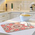 thumbnail image 5 of GZHJMY Dish Drying Mat Red Flower Pattern Absorbent Drying Pad Kitchen Heat Resistant Countertop Protector 18" × 24", 5 of 6