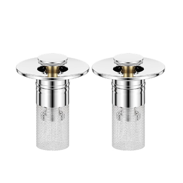 Inteprter Filtro de drenaje para fregadero de 2 piezas, resistente a la corrosión, para drenaje de cocina, tapón de drenaje, filtro de drenaje Accesorios de baño