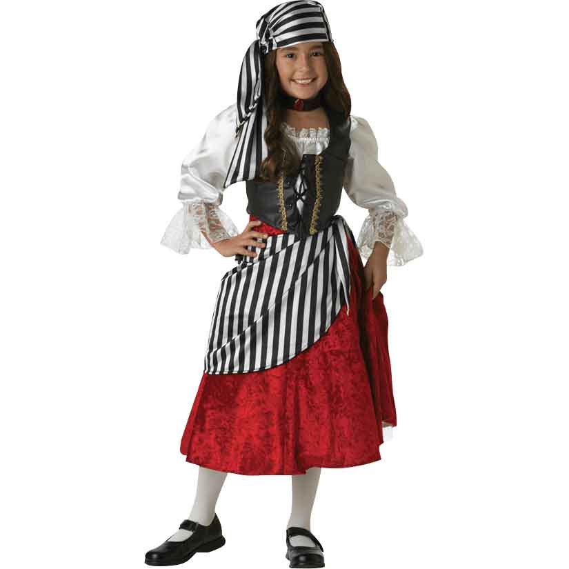 Pirate Girl Girl's Costume, size Medium by Medieval Collectibles