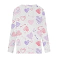 thumbnail image 5 of Azrian Plus Size Shirt Clearance in Summer Casual Women's V Neck Summer Sexy Gradient Valentine's Day Print Regular Women's Long Sleeve Top, 5 of 5