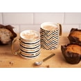 thumbnail image 2 of Kook Black and Gold Fez Coffee Mugs, Lined, 14.8 oz, Set of 2, 2 of 5