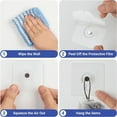 thumbnail image 3 of No Nails Self Adhesive Hooks, Plastic Transparent, 13 lbs, (50 Packs), 3 of 6