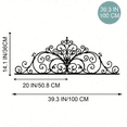 thumbnail image 3 of 2-Piece Black Metal Scroll Wall Art, Arched Ironwork Vine Hanging Sign, Modern Minimalist Line Sculpture for Indoor & Outdoor, 39x14 Inches, 3 of 6