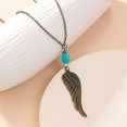thumbnail image 1 of 3xSteampunk Gear Hour Hand Feather Wings Pendant Necklace Chain for Women Men, 1 of 3