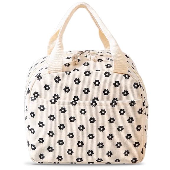 GADE Lunch Bag for Women Men Cute Corduroy Lunch Tote Bags Reusable Insulated Lunch Box Large Capacity Reusable Insulated Cooler for Work Picnic or Travel