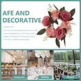 thumbnail image 2 of Miangastore Candle Wreath False Rose Candle Ring Flower Centerpiece for Table Candle Ring, 2 of 9