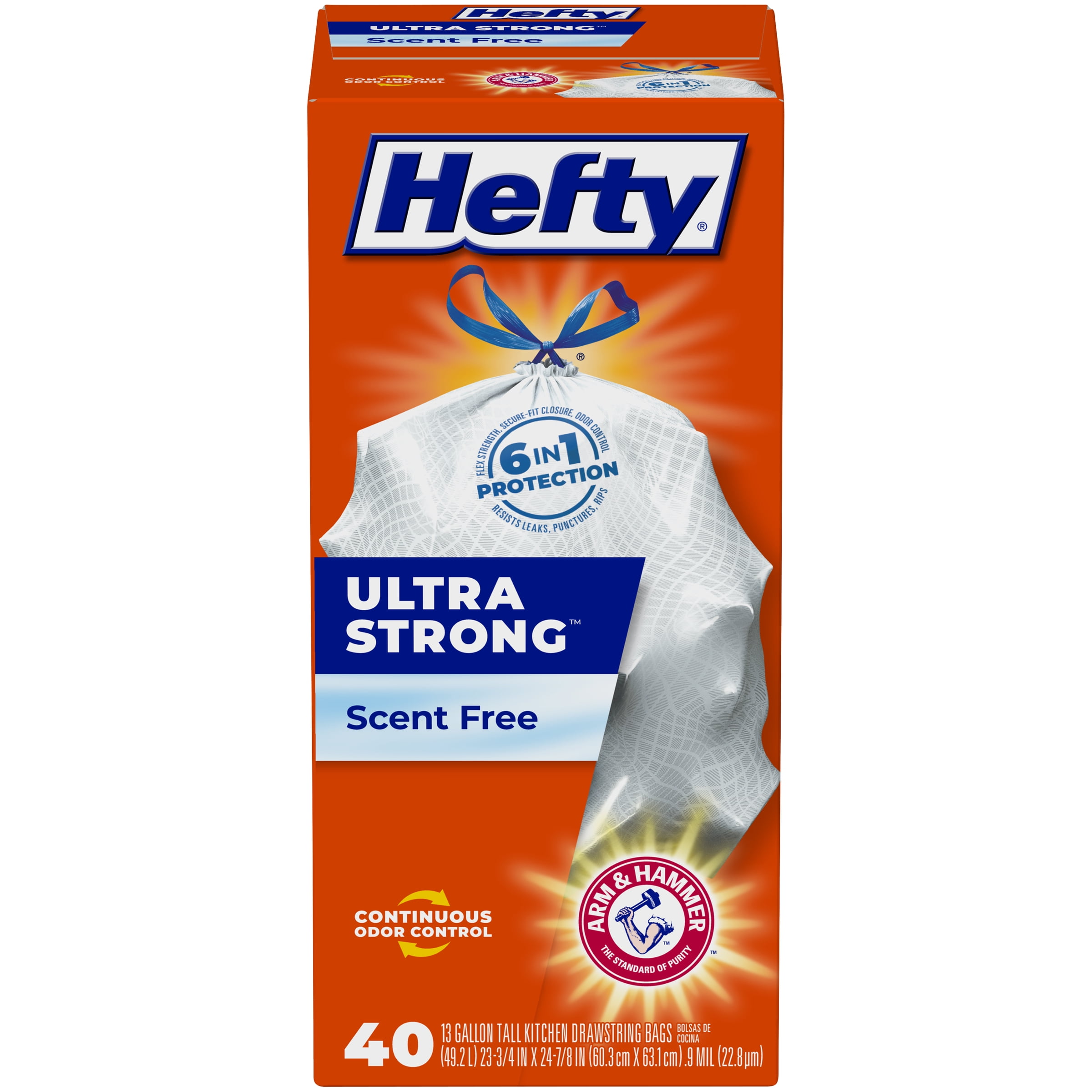 Hefty Ultra Strong Multipurpose Large Black Trash Bags Unscented 30 Gal 20 Ct 