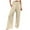 Beige, variant on Seductiva Casual Pants for Women High Waist Wide Leg Palazzo Pants for Women Smocked Elastic Waist Loose Comfy Casual Pajama Pants Pockets Beach Pants Loose Fit