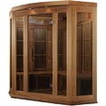 thumbnail image 3 of Maxxus 3-Person Corner Low EMF (Under 8MG) FAR Infrared Sauna (Canadian Red Cedar), 3 of 8