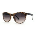 thumbnail image 3 of Womens Classy Iconic Boyfriend Style Horn Rim Sunglasses Beige Tortoise Smoke, 3 of 5