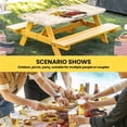 thumbnail image 6 of Sunflower Truck Table Cloths for 5 Foot Rectangle Tables, Yellow Floral Summer Botanical Elegant Pastoral Patio Waterproof Elastic Fitted Tablecloths, Washable Rectangular Table Cover for Camping, 6 of 8