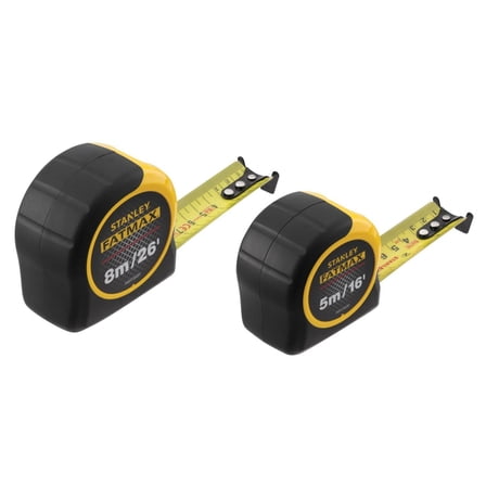 Stanley Hand Tools Fatmax Classic Tape Twin Pack 5m/16ft   8m/26ft (width 32mm)