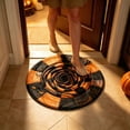thumbnail image 3 of Halloween Pumpkin 3D Spiral Optical Illusion Round Rug Non Checkerboard Vortex Doormat Front Door Porch Decor, 3 of 3