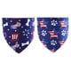 thumbnail image 1 of Paquete de 2 pañuelos para perros del 4 de julio, suministros para fiestas de perros del Día de la Independencia, bufanda triangular para mascotas, pañuelo para la cabeza para mascotas MFZFUKR BST3084052-3, 1 of 5