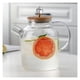 thumbnail image 5 of Jarra de agua fría de vidrio transparente con alto contenido de borosilicato, jarra fría for refrigerador, tetera for jugo y té de hierbas, 5 of 5