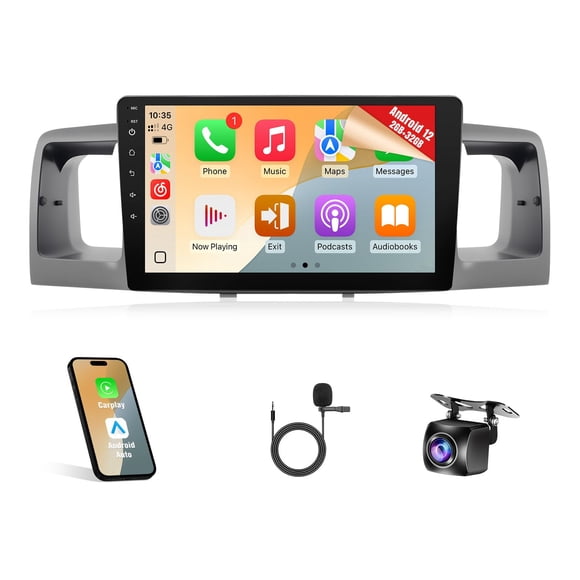 Radio de coche Naifay Android 12 con pantalla táctil de 9 pulgadas para Corolla
