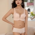thumbnail image 1 of Conjunto de ropa interior con sujetador inalámbrico en la parte posterior con hebilla frontal y pecho lateral de moda de otoño e invierno, 1 of 1