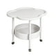 thumbnail image 2 of Mesa miniatura | Estilo europeo moderno para mesita de noche | Mesa lateral compacta de plástico para cama | Ahorra espacio, resistente y versátil para sala y dormitorio | 17.3x17.3x18.9 pulgadas, 2 of 9