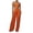 Orange, variant on Casual Strapless Bandeau 2 Piece Outfit for Women, Tie-Front Top with Wide Leg Pants, Summer Everyday Wear, 2 Piece, S-XXL Plus Size Friendly