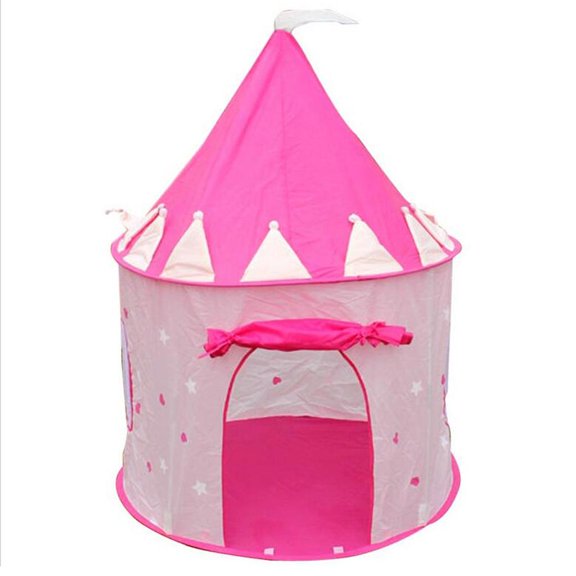 yotijay Princess Play Tent, Foldable Indoor/Outdoor Playhouse with Carrying