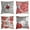 Red, variant on Husfou 4pcs Linen Pillow Covers 18x18 inch Turquoise and Grey Decorative Throw Pillow Case for Couch Modern Daisy Cushion Cover for Home Sofa Bedroom Decor