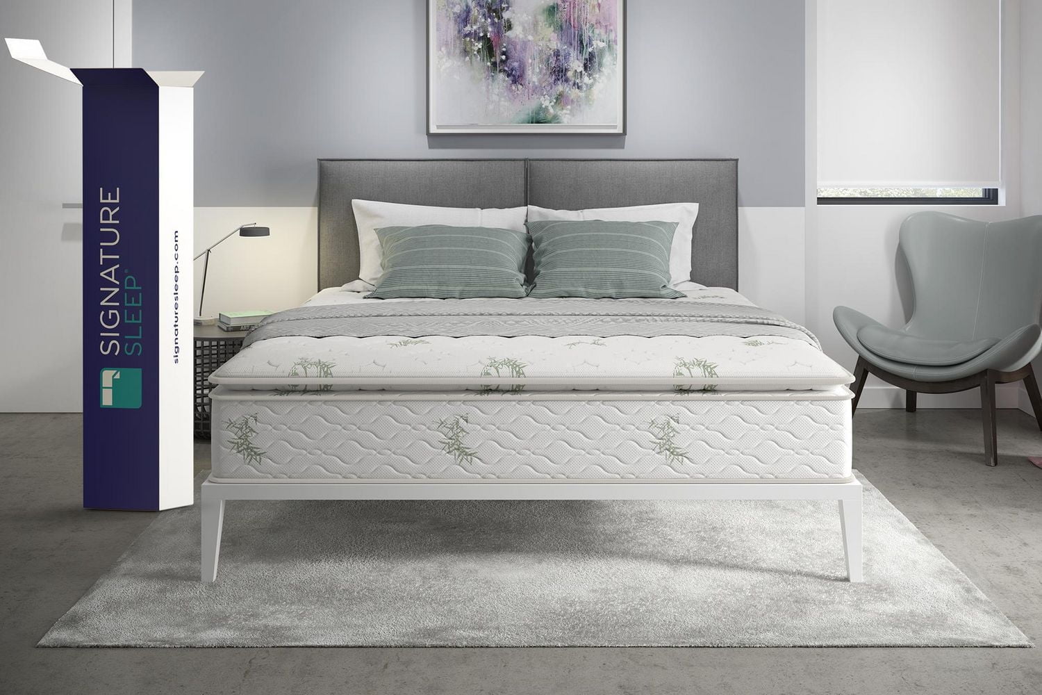 Matelas à plateau-coussin de 13 po à ressorts ensachés individuellement Signature avec mousse certifiée CertiPUR-US®