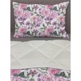thumbnail image 3 of Floral Comforter & Sham Bedding Set, Tiny Swallowtail Butterflies Flying Among Watercolor Illustrated Peachy Color Roses, 3 pcs Duvet Set Microfiber Filling Quilt, 5 Sizes, Multicolor, by Ambesonne, 3 of 4