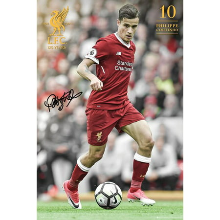 FC Liverpool - Soccer Poster / Print (Philippe Coutinho - Season 2017 / 2018) (Size: 24