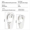 thumbnail image 5 of Rail Mount Boat Fender Hanger Hook Quick Release Clip 32mm white, 5 of 5