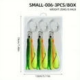 thumbnail image 2 of 3-Pack Silicone Squid Lures - Resin Head Soft Octopus Skirts - PVC Tear-Resistant Fishing Bait, Stainless Steel Hook - Ideal for Deep-Sea Trolling for Tuna, Marlin - Pouch Packaging, Gift for Anglers, 2 of 10