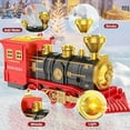 thumbnail image 3 of Christmas Train Set with Smokes,Lights & Sound Train Set for Under Christmas Tree Stream Locomotive Electric Train Sets for Kids Carriages & Tracks for Trains for Toddlers 3-5,Christmas Tree Train, 3 of 6