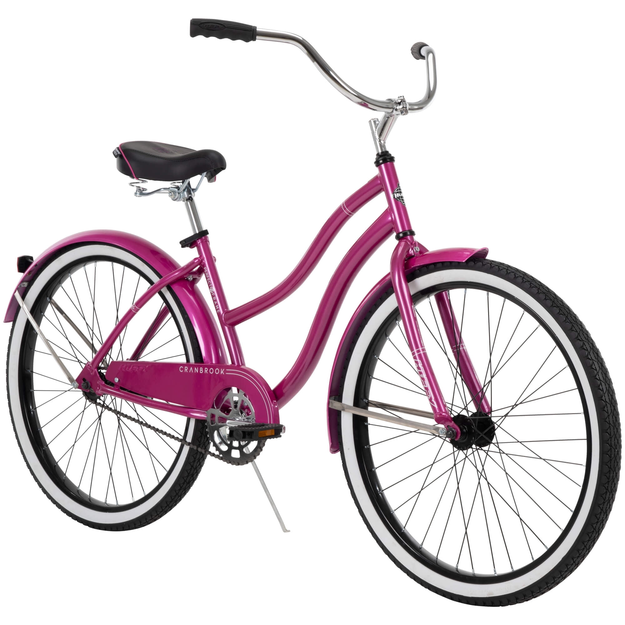 Huffy 26" Cranbrook Women's Cruiser Bike with Perfect Fit Frame Black Pink