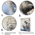 thumbnail image 3 of Designart "Snow Monkeys Bath Serenity Amidst Snowy Beauty II" Animals Floater Framed Wall Art Living Room, 3 of 7